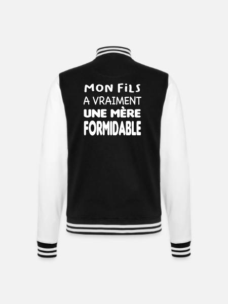 Mère formidable - Veste Teddy - noir/blanc