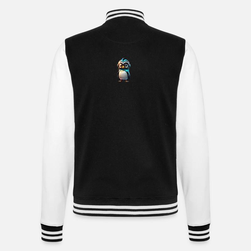 Robot Pingouin - Veste Teddy - noir/blanc