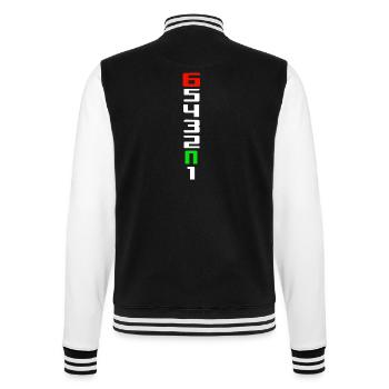 Motorrad ONE UP SIX DOWN - College-Sweatjacke - Schwarz/Weiß - Hinten - Marisol (170cm)
