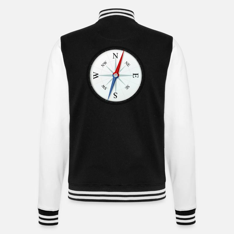 kompas - College sweatjakke - sort/hvid