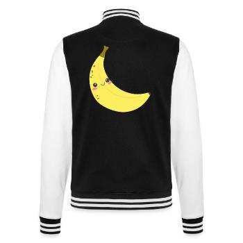 Happy banana perfect for kids - College Sweat Jacket - black/white - Back - Marisol (170cm)