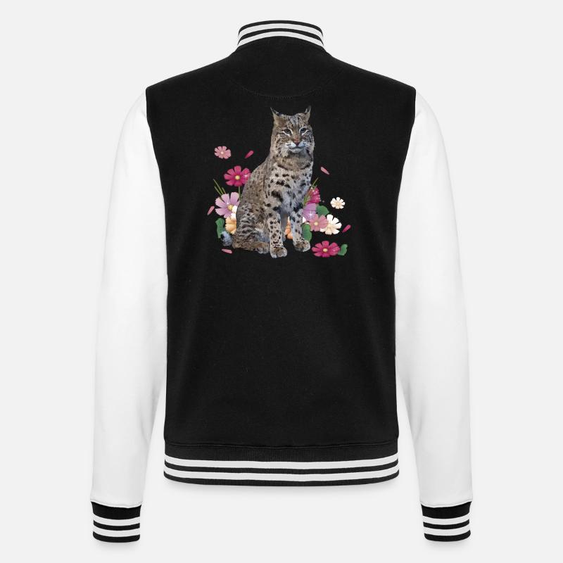 Luchs - College-Sweatjacke - Schwarz/Weiß