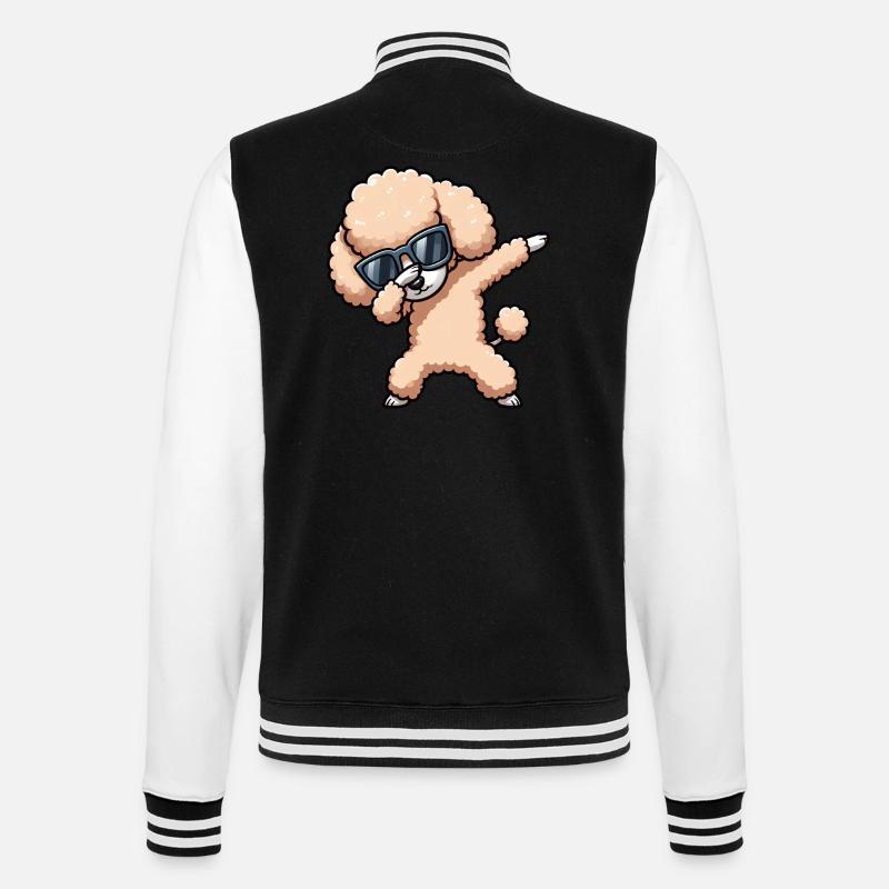 Cool Caniche Dab Pose Drôle - Veste Teddy - noir/blanc