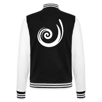 Pattern White Gift Christmas - College Sweat Jacket - black/white - Back - Marisol (170cm)