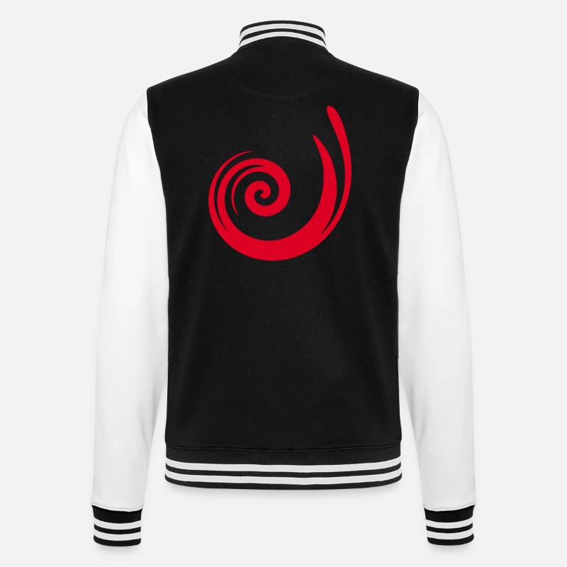 red pattern red gift idea - College Sweat Jacket - black/white