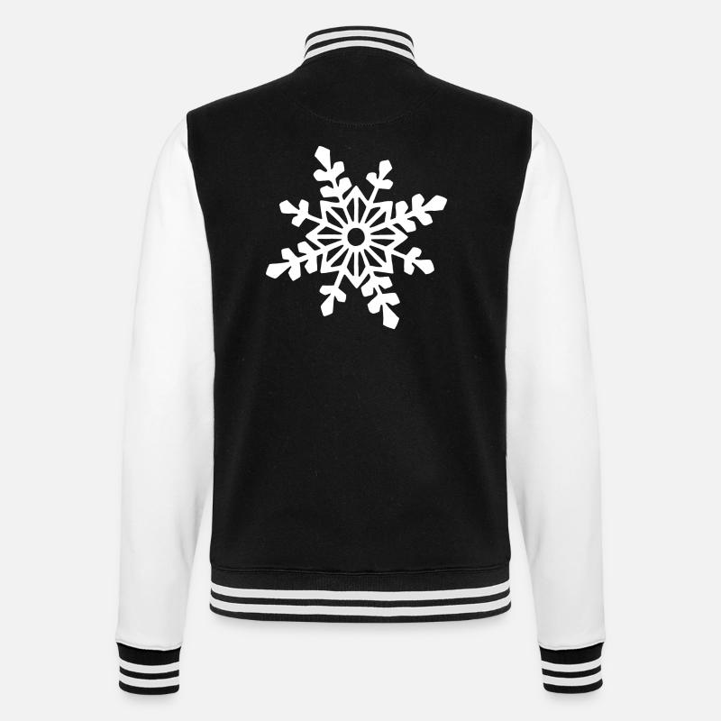Flocon de neige blanc - Veste Teddy - noir/blanc