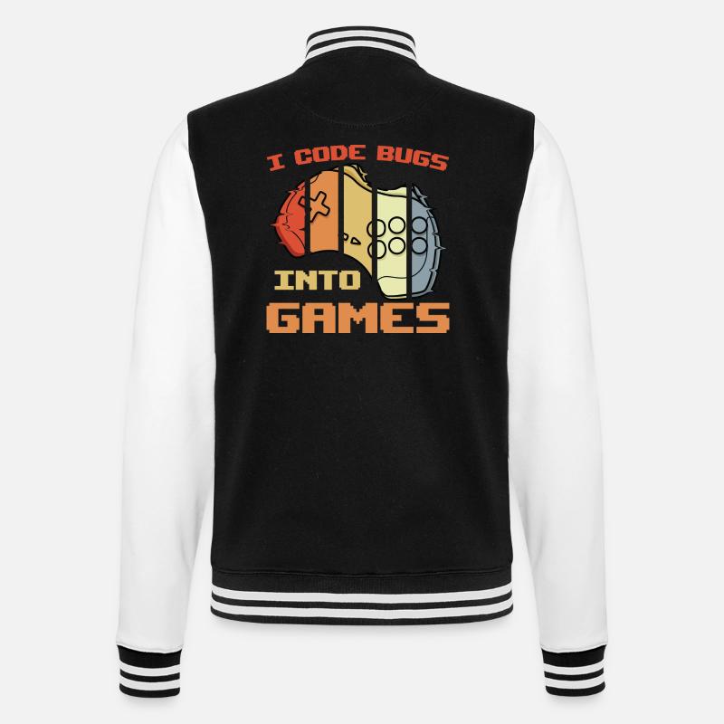 Blague de programmeur de jeu - Veste Teddy - noir/blanc