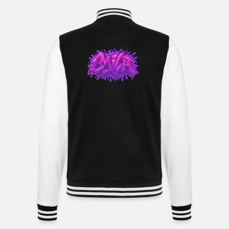 Graffiti MILA Name Gift Ideal Printable - College Sweat Jacket - black/white