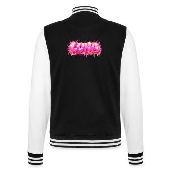 LUNA GRAFFITI NAME FOR PERFECT GIFT PRINTABLE  - Veste Teddy - noir/blanc - Dos - Marisol (170cm)