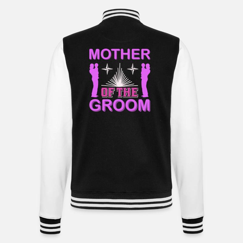 Mutter des Bräutigams Hochzeitsmama-Geschenkhemd - College-Sweatjacke - Schwarz/Weiß