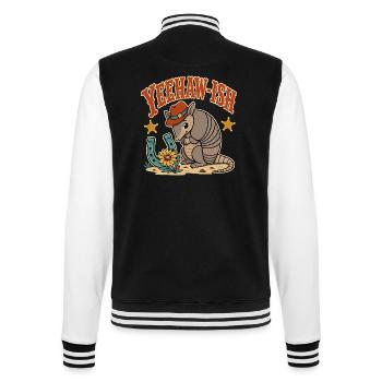 Yeehaw Ish Cowboy Armadillo - College Sweat Jacket - black/white - Back - Marisol (170cm)