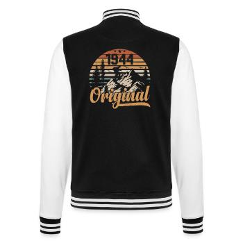 Original 1944 Retro 1944 Jahrgang 1944 Geburtstag - College-Sweatjacke - Schwarz/Weiß - Hinten - Marisol (170cm)