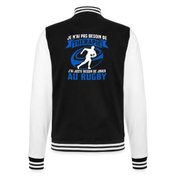 Besoin de Jouer au Rugby - Veste Teddy - noir/blanc - Dos - Marisol (170cm)