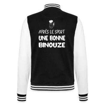 Après le sport une bonne binouze t-shirt bière - Veste Teddy - noir/blanc - Dos - Marisol (170cm)