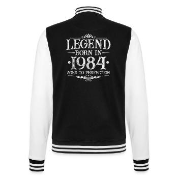 Légende depuis 1984 Vintage Born Anniversaire - Veste Teddy - noir/blanc - Dos - Marisol (170cm)