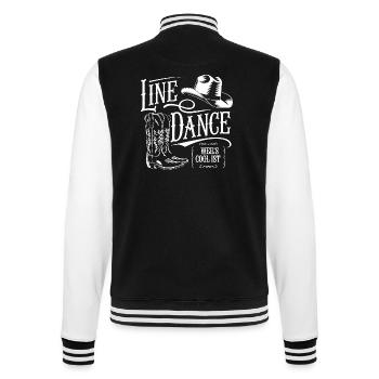 Line Dance Gruppe Training mein Tanzsport - College-Sweatjacke - Schwarz/Weiß - Hinten - Marisol (170cm)