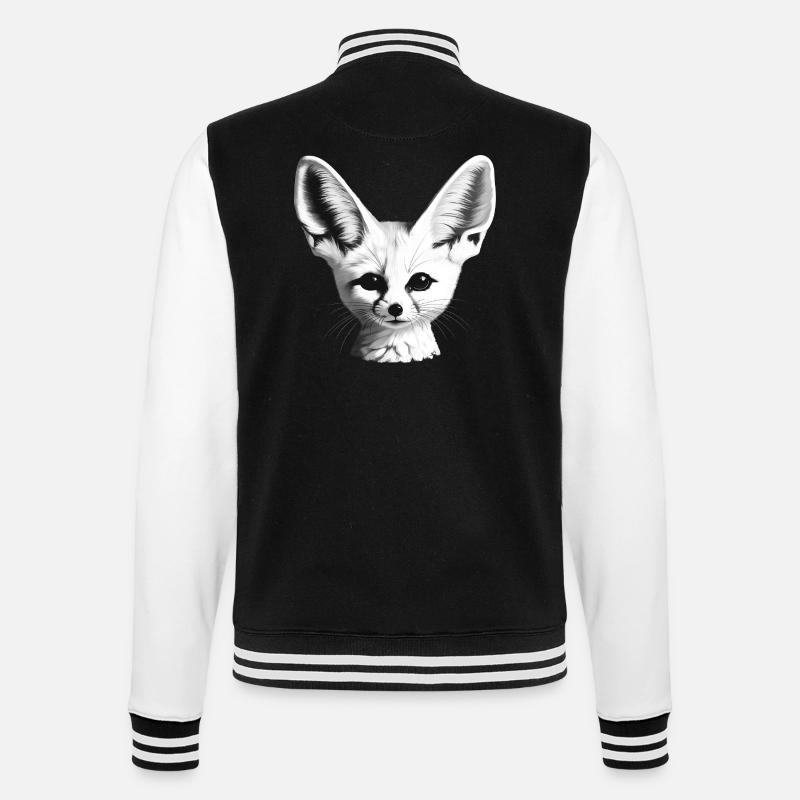 Fennek - College-Sweatjacke - Schwarz/Weiß