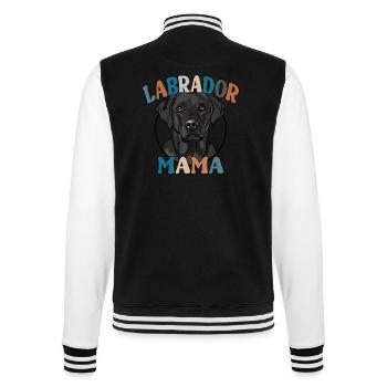 Labrador Mom Dogs Dog Labbi Wilsigns - College Sweat Jacket - black/white - Back - Marisol (170cm)