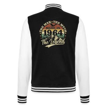 Vintage 1964 né homme mythe légende - Veste Teddy - noir/blanc - Dos - Marisol (170cm)
