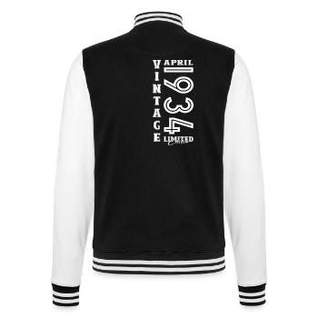 90e anniversaire mari Original avril Vintage 1934 - Veste Teddy - noir/blanc - Dos - Marisol (170cm)