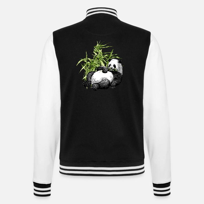 Panda_TS - College-Sweatjacke - Schwarz/Weiß