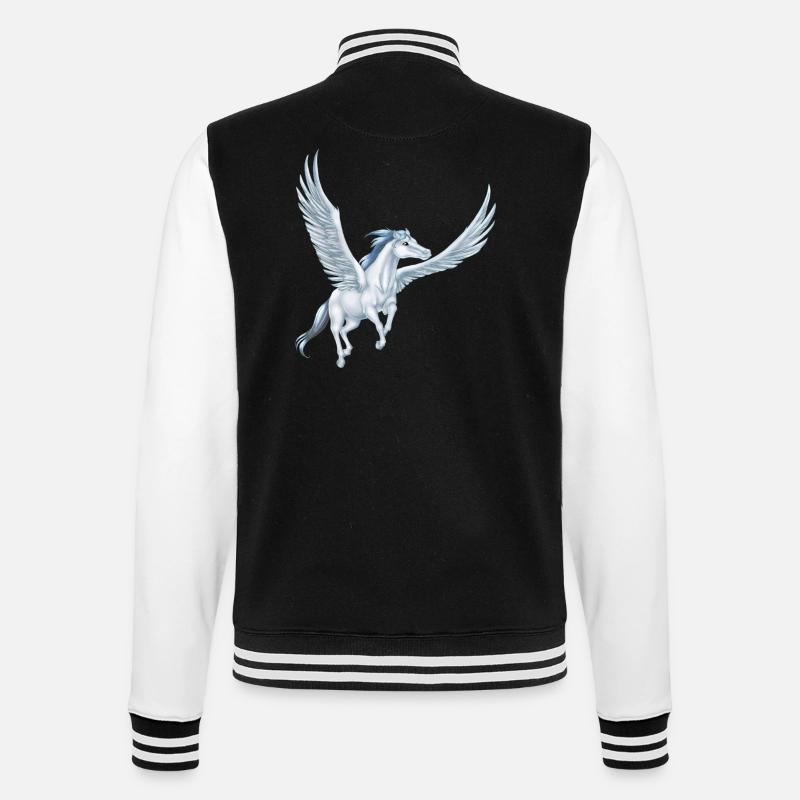 Pegasus 12 (Remake von 3) - College-Sweatjacke - Schwarz/Weiß