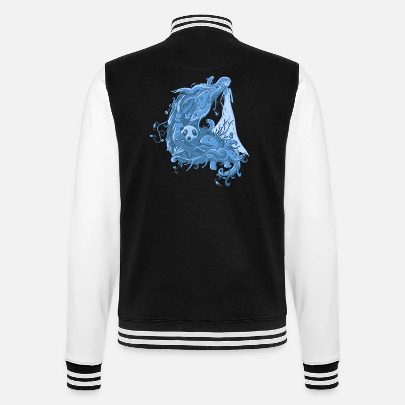 Mutter Natur - College-Sweatjacke - Schwarz/Weiß