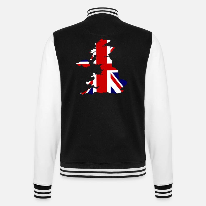 drapeau de l'union - Veste Teddy - noir/blanc
