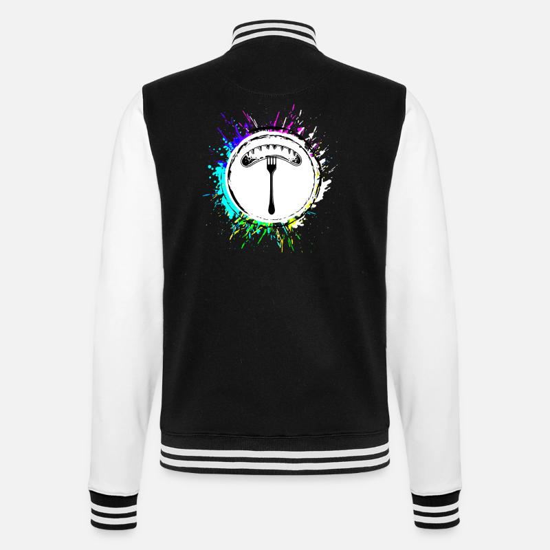 Bratwurst Wurst - College-Sweatjacke - Schwarz/Weiß