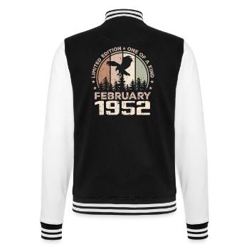 Incomparable since February 1952, 72nd Anniversary - College Sweat Jacket - black/white - Back - Marisol (170cm)