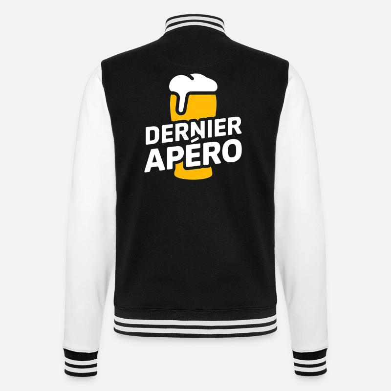 Dernier apéro – EVG - Veste Teddy - noir/blanc