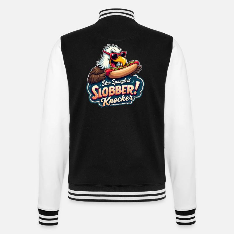 Star Spangled Slobber Knocker - College Sweat Jacket - black/white