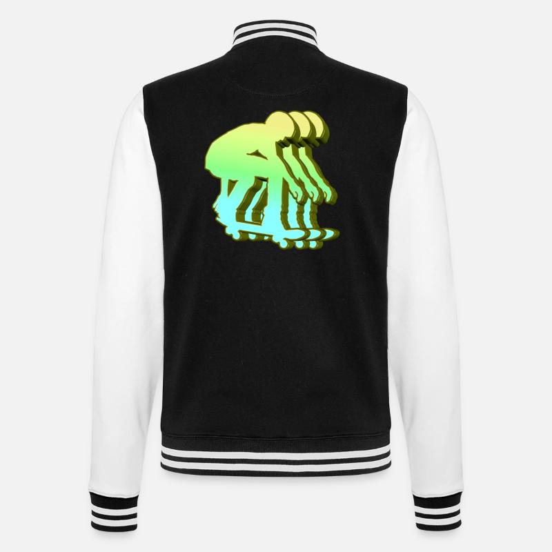 Skateboarder 3D - Veste Teddy - noir/blanc