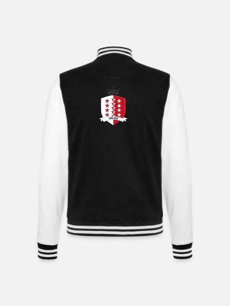 Drapeau Walliser flag - Valais - College-Sweatjacke - Schwarz/Weiß