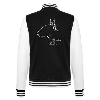 Miniature Bull Terrier Profile Dog Dogs Wilsigns - College Sweat Jacket - black/white - Back - Marisol (170cm)