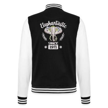 elephantastic since 1971 - College Sweat Jacket - black/white - Back - Marisol (170cm)