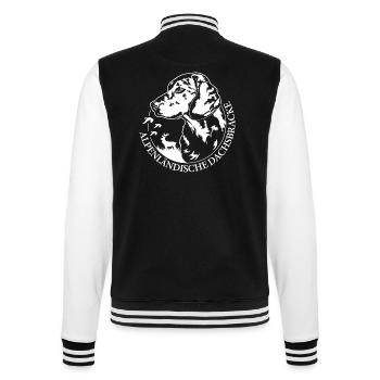 ALPENLÄNDISCHE DACHSBRACKE Hundeportrait Wilsigns - College-Sweatjacke - Schwarz/Weiß - Hinten - Marisol (170cm)