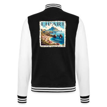 Lipari, Italie, Style grunge, Port et plage - Veste Teddy - noir/blanc - Dos - Marisol (170cm)