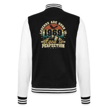 1969 Vintage né légendes cadeau d’anniversaire - Veste Teddy - noir/blanc - Dos - Marisol (170cm)