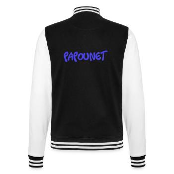 PAPOUNET. PAPA. FÊTE DES PÈRES. BONNE FÊTE PAPA - Veste Teddy - noir/blanc - Dos - Marisol (170cm)