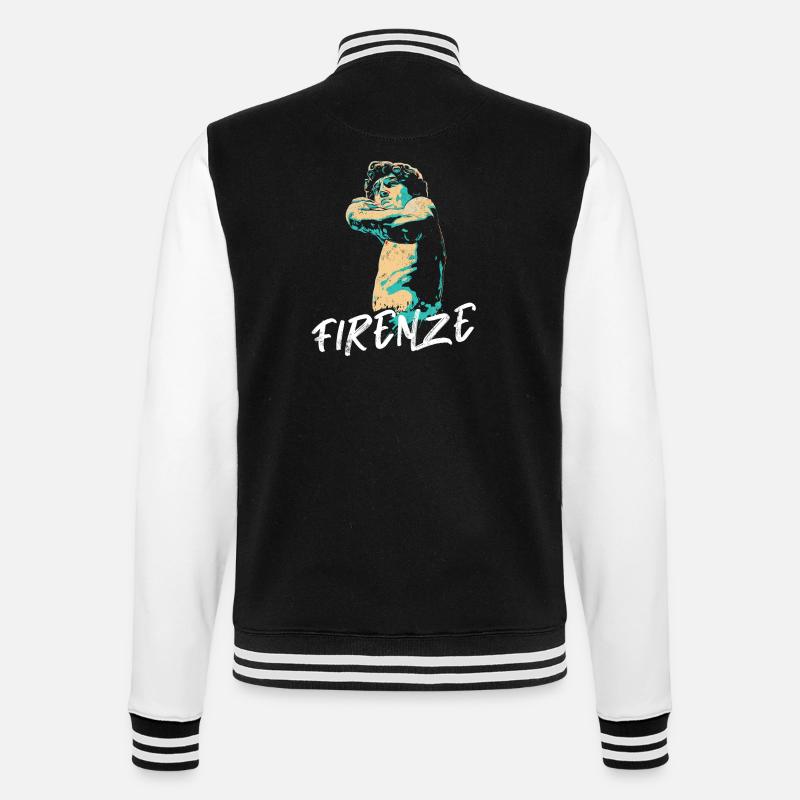 Illustration Sculpture David Masterpiece Florence - College Sweat Jacket - black/white