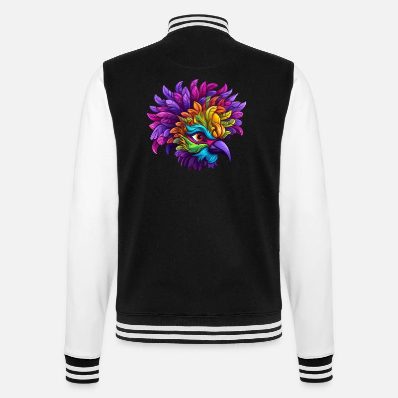 Flamant rose Mardi Gras Masque - Veste Teddy - noir/blanc