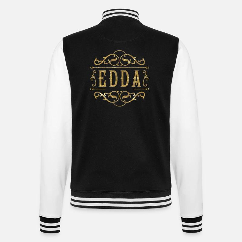 Edda gold - College-Sweatjacke - Schwarz/Weiß