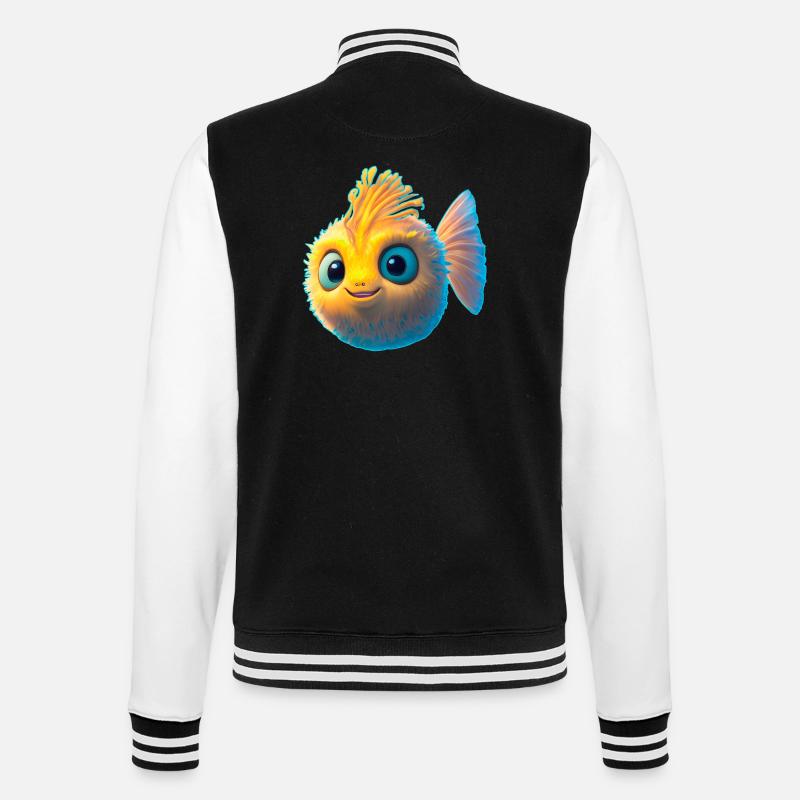 mignon bébé poisson-globe - Veste Teddy - noir/blanc