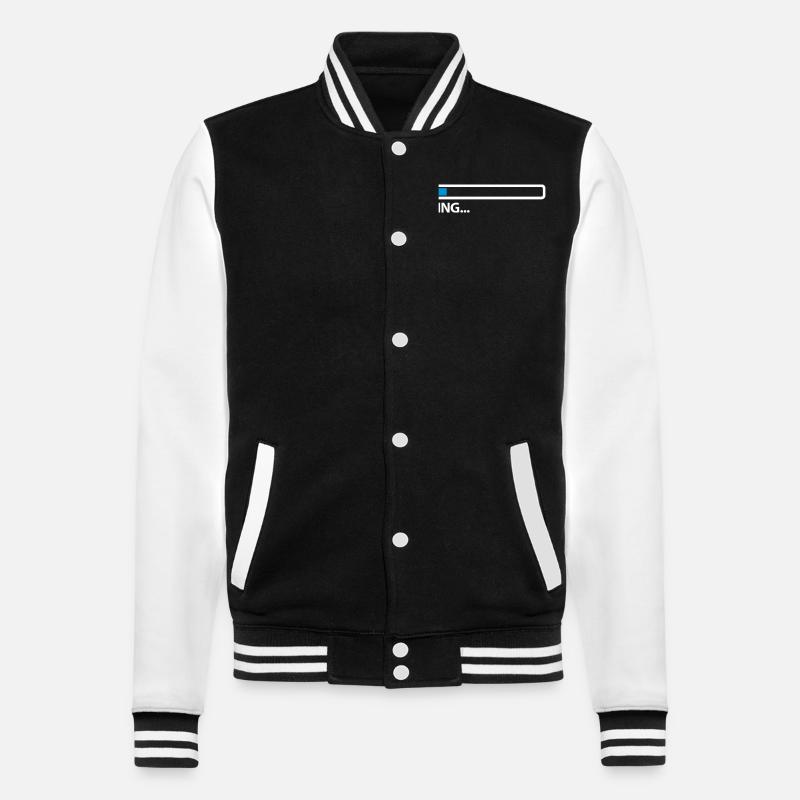 loading_2c - College-Sweatjacke - Schwarz/Weiß