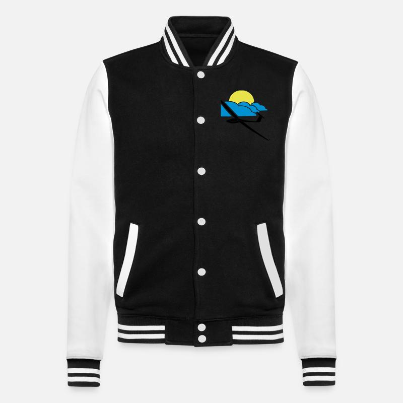 gliding tshirt - College Sweat Jacket - black/white