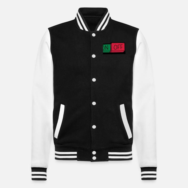 on und off button - College-Sweatjacke - Schwarz/Weiß