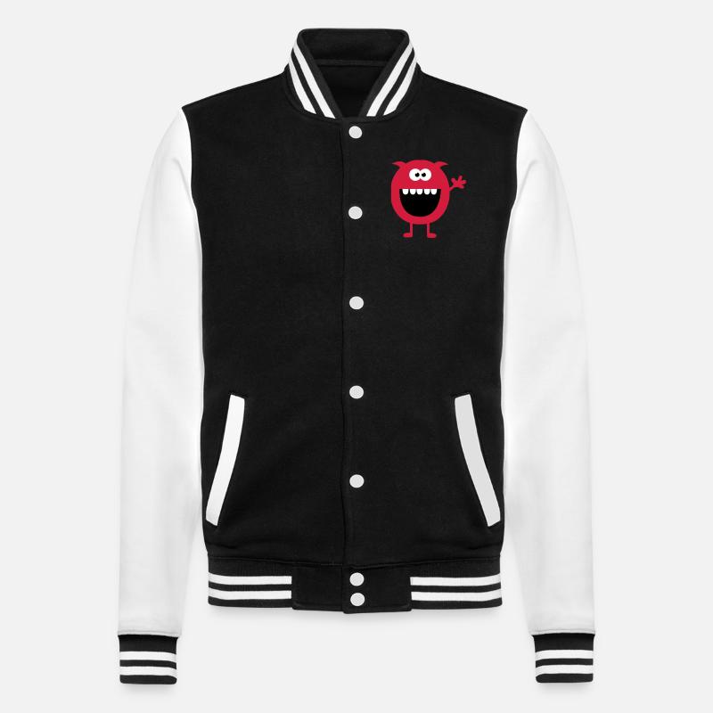 Funny Cute Monsters (Free Hugs) - College Sweat Jacket - black/white