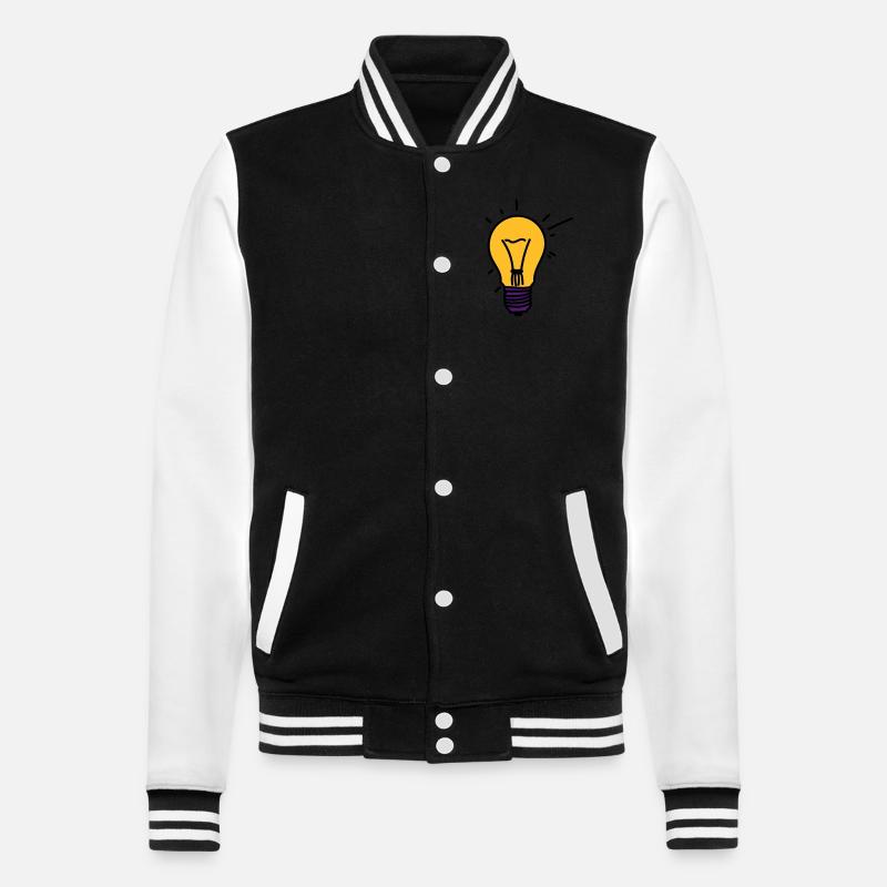 Glühbirne - College-Sweatjacke - Schwarz/Weiß