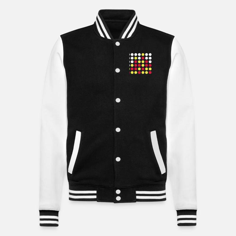 Vier gewinnt! - College-Sweatjacke - Schwarz/Weiß